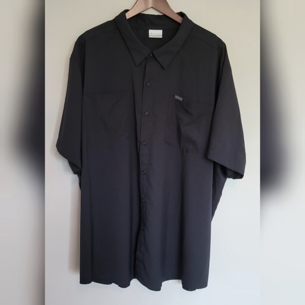 Columbia short sleeve 4X black casual shirt